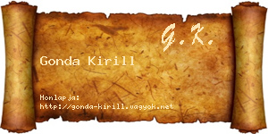 Gonda Kirill névjegykártya